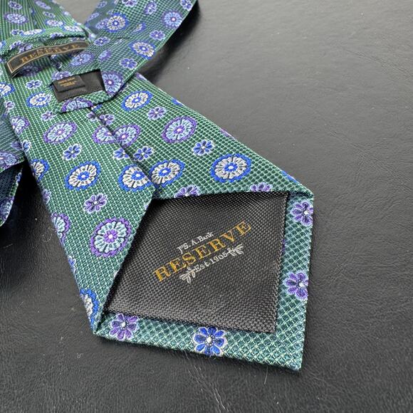 Jos. A. Bank Reserve Collection NEW Green 100% Silk Neck Tie - Picture 4 of 5